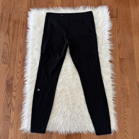 Lululemon Speed Up Tight Women’s Size 10 Black Leggings 28” Luxtreme Yoga Pocket - Picture 4 of 14